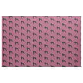 Tissu d'art noir gris-gris silhouette de chien (Fat Quarter)