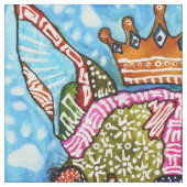 Tissu d'art populaire de Chihuahua coloré (Fermer)