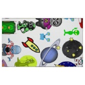 Tissu d'astronautes Aliens de vaisseau spatial (Fat Quarter)
