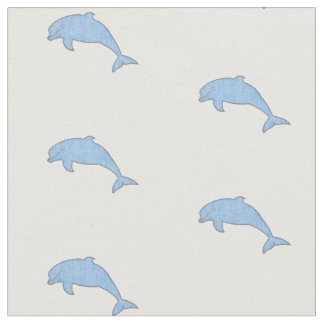 Tissu Dauphins bleu-clair vintages
