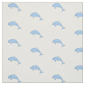 Tissu Dauphins bleu-clair vintages (Échantillon)