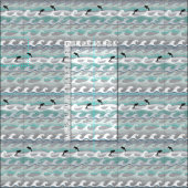 Tissu dauphins et vagues (Carreau)