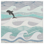 Tissu dauphins et vagues (Fermer)