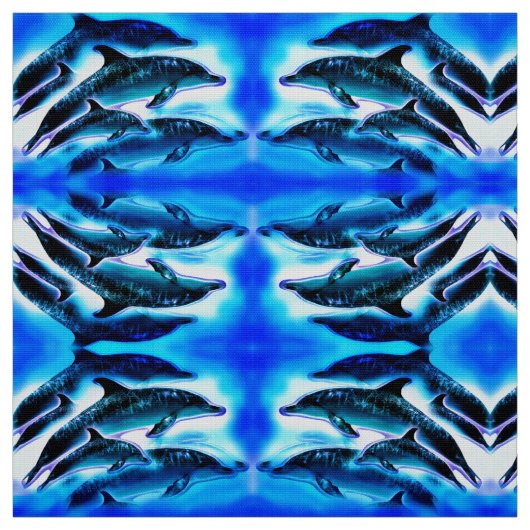 Tissu Dauphins fous (Échantillon)