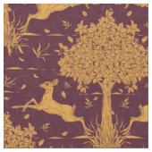 Tissu d'automne chêne et cerf (Détail)
