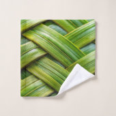 Tissu de bambou vert frais (Gant de toilette)