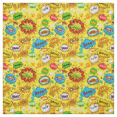 Tissu de bande dessinée jaune (Échantillon)