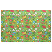 Tissu de bande dessinée verte (Fat Quarter)