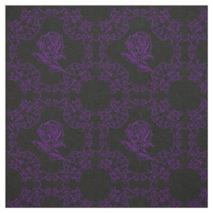 Tissu de blocs de courtepointe Rose damassé violet