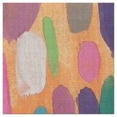 Tissu de Bohème d'impression de traçages oranges (Fermer)