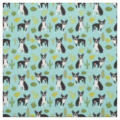 Tissu de Boston Terrier Cactus (Échantillon)