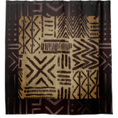 Tissu de boue Tribal Imprimer rideau de douche (Devant)