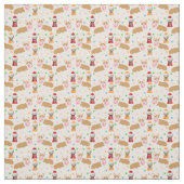 Tissu de bubblegum de corgi - rose-clair (Échantillon)
