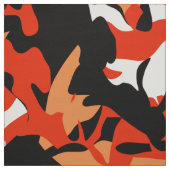 Tissu de camo noir orange (Échantillon)