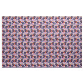 Tissu de canotage des chevaux noirs et rouges (Fat Quarter)