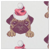 Tissu de Carlin de Noël adorable (fermé)