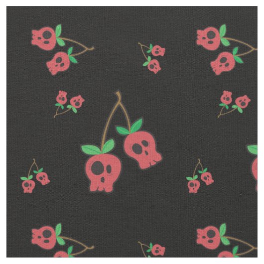 Tissu de cerise de crâne (Fermer)