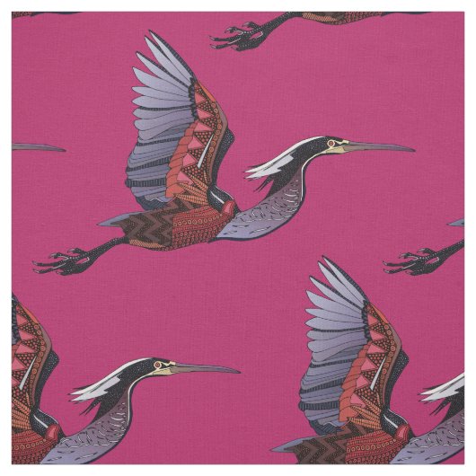 Tissu de cerise de héron Agami (Échantillon)