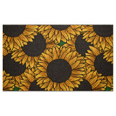 Tissu de champ de tournesols (Fat Quarter)