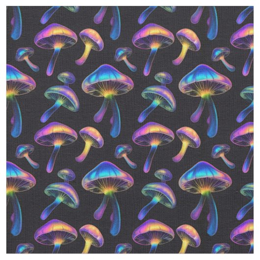Tissu de champignons psychédélique (Fermer)