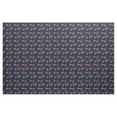 Tissu de champignons psychédélique (Fat Quarter)