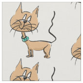 Tissu de chat de bande dessinée (Fermer)