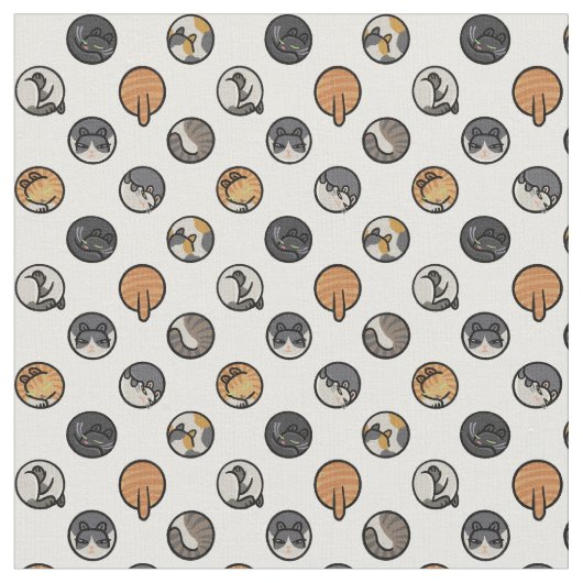 Tissu de chats à pois (Fermer)