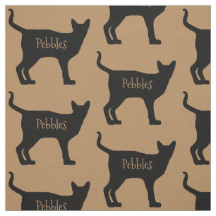 Tissu de chats en siamois personnalisé