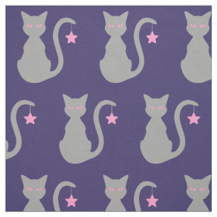 Tissu de chats gris