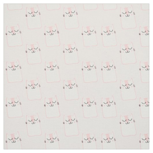 Tissu de chats souriants (Échantillon)