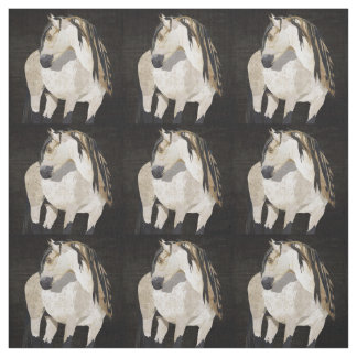Tissu de cheval blanc