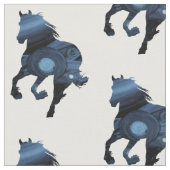 Tissu de Cheval Bleu (Fermer)