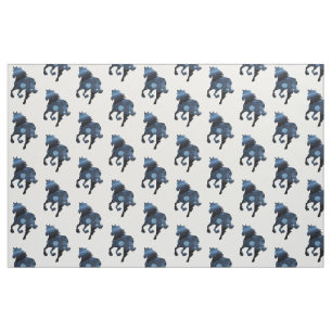 Tissu de Cheval Bleu