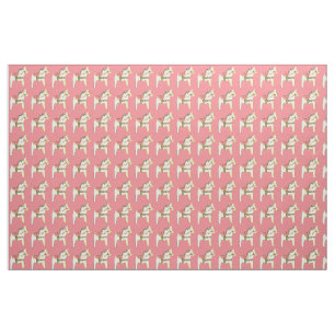 tissu de cheval jaune avec rose
