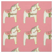 tissu de cheval jaune avec rose (Échantillon)