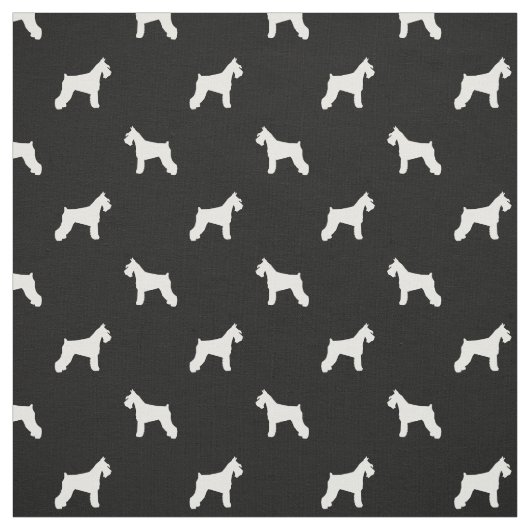 Tissu de chien de Schnauzer - noir et blanc (Échantillon)