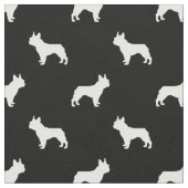 Tissu de chien de silhouette de bouledogue (Fermer)
