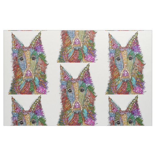 Tissu de chien en argent (Fat Quarter)