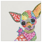 Tissu de Chihuahua mignon et coloré (Fermer)
