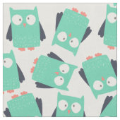 Tissu de Chouettes Turquoises (Fermer)