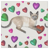 Tissu de coeur de chaton (Fermer)