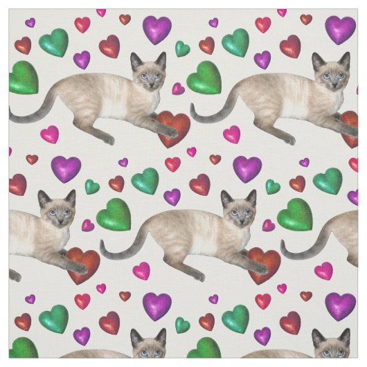 Tissu de coeur de chaton (Échantillon)