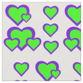 Tissu de coeur pourpre et vert (Fermer)