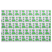 Tissu de coeur pourpre et vert (Fat Quarter)
