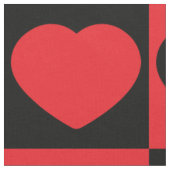 tissu de coeurs noir et rouge (Fermer)