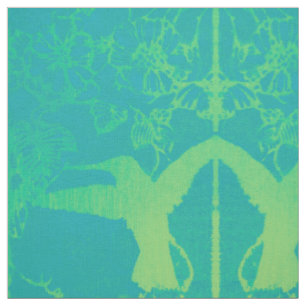 Tissu de colibris verts