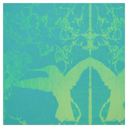 Tissu de colibris verts (Échantillon)