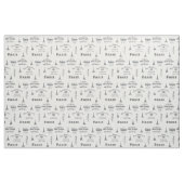 Tissu de collage d'étiquette de Paris (Fat Quarter)