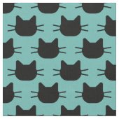Tissu de conception de chats noirs (Fermer)