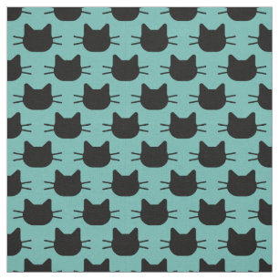 Tissu de conception de chats noirs